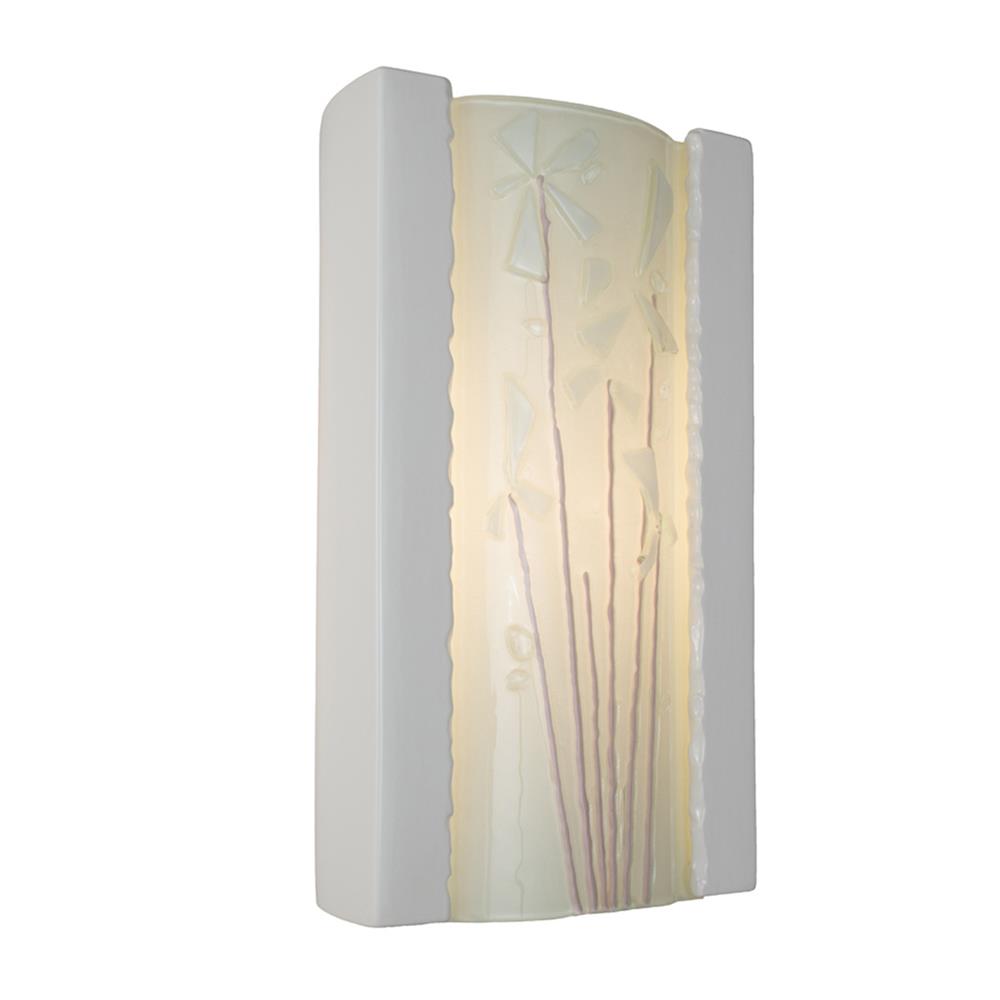 A19 Lighting- RE101-WG-WF  - Meadow Wall Sconce White Gloss and White Frost in White Gloss and White Frost